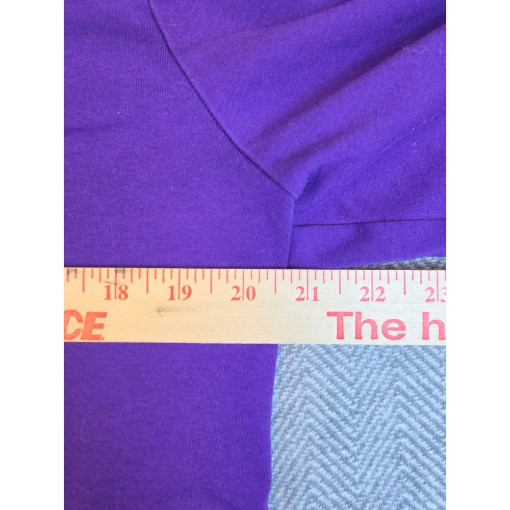 Allison Daley Petite Purple Studded Split Neck 3/4 Sleeve Knit Top PL - Picture 6 of 11